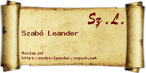 Szabó Leander névjegykártya