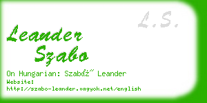 leander szabo business card